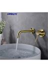 Banyo Lavabo Bataryası Ankastre Mat Gold Yeni Sıva Altı Dahil 5 Yıl Garantili.