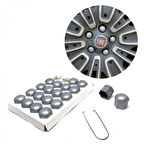 Düz Bijon Kapağı Sökme Aparatlı 20 Li Set Gri 19 mm