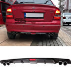 Opel Astra G Difüzör Arka Tampon Eki 4 Egzoz Çıkışlı Siyah