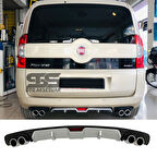 Fiat Fiorino Difüzör Arka Tampon Eki 4 Egzoz Çıkışlı Gri