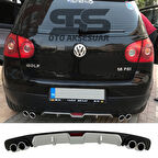 Volkswagen Golf 5 Difüzör Arka Tampon Eki 4 Egzoz Çıkışlı Gri