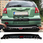 Hyundai Getz Difüzör Arka Tampon Eki 4 Egzoz Çıkışlı Siyah