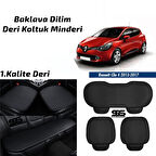 Renault Clio 4 2013-2017 Siyah Deri Oto Koltuk Minderi