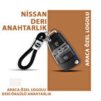 Nissan Gerçek Deri Örgü Anahtarlık