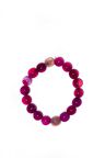 Doğal Taş Bileklik - Fuşya Renkli