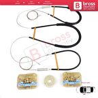 Audi A4 S4 B8 8KH 8K5 8K2 2008-2015 4/5 Kapı 8K0837461 İçin Elektrikli Ön Sol Cam Kriko Tamir Seti