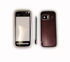 Nokia 5800 Kapak Nokia 5800 uyumlu Gri ön Kapak Arka Kapak Tuş Takımı 