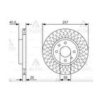 FREN DISKI ALBEA 03-07 / DOBLO I 01-10 / TEMPRA 2.0 90-96 / TIPO 2.0 90-96 / ÖN HAVALI 257-4