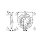 FREN DISKI PARTNER 08= / BERLINGO 08= / C4 04-09 / 207 06-12 / 307 00-07 CORSA F / CROSLAND X / MOKKA E- ÖN HAVALI  283-4