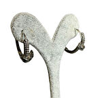 Uretti - İREM 3914 Zirkon Taşlı Çivi Model Çelik Küpe