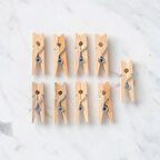 Loren 10 lu Natural Mini Ahşap Mandal