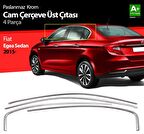 S-Dizayn Fiat Egea SD Krom Cam Üst Çıtası 4 Prç. 2015 Üzeri