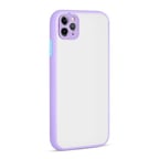 iPhone 11 Pro Max Kenarları Renkli Arkası Buğulu Şık Hux Silikon Kılıf