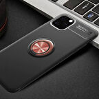 iPhone 11 Pro Max  Kılıf Yüzüklü Sağlam Esnek Ringo Silikon Kapak