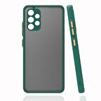 Samsung Galaxy A32 4G Kılıf Arkası Buğulu Kenarları Renkli Sert Premium Silikon Kapak RCV/Hux