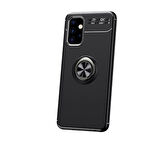 Samsung Galaxy A32 4G Ultra Koruma Sağlayan Stant Özellikli Yüzüklü Ravel Silikon Kılıf