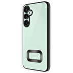 Galaxy A36 Kılıf Kenarları Lazer Renkli ve Logo Detaylı Şık Esnek Premium Silikon Kapak RYC/Omega