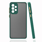 Samsung Galaxy A72 Kenarları Renkli Arkası Buğulu Şık Hux Silikon Kılıf