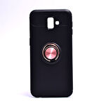 Samsung Galaxy J6 Plus  Kılıf Yüzüklü Sağlam Esnek Ringo Silikon Kapak