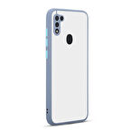 Samsung Galaxy M11 Kılıf Kenarları Renkli Sert Yapılı Şık Silikon Kapak RYC/Hux