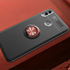 Honor 8C Kılıf Yüzüğü Stant ve Araç Tutucu Olabilen Şık Esnek Premium Silikon Kapak RYC/Ravel