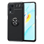 Oppo A54 4G Ultra Koruma Sağlayan Stant Özellikli Yüzüklü Ravel Silikon Kılıf