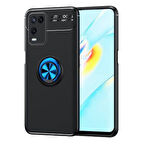 Oppo A54 4G Ultra Koruma Sağlayan Stant Özellikli Yüzüklü Ravel Silikon Kılıf