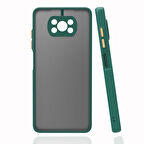 Poco X3 Kılıf Arkası Buğulu Kenarları Renkli Sert Premium Silikon Kapak RCV/Hux