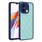 Redmi 12C Kılıf Arkası Buğulu Kenarları Renkli Sert Premium Silikon Kapak RCV/Hux
