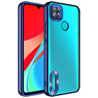 Redmi 9C Kılıf Kenarları Lazer Renkli ve Logo Detaylı Şık Esnek Premium Silikon Kapak RYC/Omega