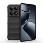 Xiaomi 14T Pro Kılıf İçi Kadife Dolgulu Dalga Tutma Haznelli Premium TPU Silikon Kapak RYC/Etnik