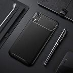 iPhone XR Kılıf Karbon Desenli Şık Negro Premium Silikon Kapak