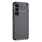 Samsung Galaxy S24 FE Kılıf Karbon Desenli Şık Tamia Premium Silikon Kapak