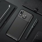 Samsung Galaxy A20 Kılıf Karbon Desenli Şık Tamia Premium Silikon Kapak