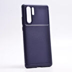 Huawei P30 Pro Kılıf Karbon Desenli Esnek Yüksek Kaliteli Meteryalden Üretilmiş Silikon Kapak RYC/Negro