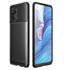 Redmi Note 10 Kılıf Karbon Desenli Şık Tamia Premium Silikon Kapak