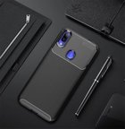 Redmi Note 7 Kılıf Karbon Desenli Esnek Yüksek Kaliteli Meteryalden Üretilmiş Silikon Kapak RYC/Negro