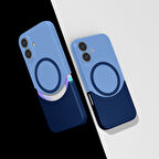 İphone 16 Plus Ultra İnce Yapılı Çift Renkli Duble Magsafe Sert Silikon Kapak