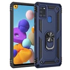 Samsung Galaxy A21S Çift Katmanlı ve Yüzüklü Tam Koruma Vega Premium Kılıf