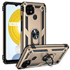 Realme C21 Kılıf Tam Koruma Çift Katmanlı İbiza Sert Silikon Kapak