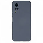 Vivo Y53S Kılıf İçi Kadife Kaplı Nano Silikon Kapak - Gri