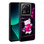 Xiaomi Mi 13T Pro Kılıf Kabartma Parlak Figürlü Şık Amas Premium Silikon Kapak