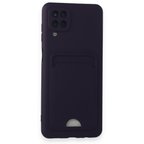 Samsung Galaxy A12 Kılıf Kart Hazneli Silikon Kapak RYC/Kelvin