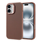 iPhone 16 Kılıf Karbon fiber Görünümlü Magsafe Fiberarmor Premium Sert Polikarbon Kapak