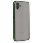Samsung Galaxy A04 Kılıf Kamera Lens Korumalı Razer Lens Silikon Kapak - Yeşil