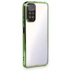 Redmi Note 11 Kılıf Kamera Lens Korumalı Parlak Silikon Kapak RYC/Razer Lens - Yeşil