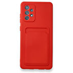 Samsung Galaxy A52 Kılıf Kart Hazneli Silikon Kapak RYC/Kelvin