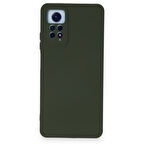 Redmi Note 12 Pro 4G Kılıf İçi Kadife Kaplı Nano Silikon Kapak - Koyu Yeşil