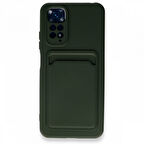 Redmi Note 11 Kılıf Kart Hazneli Silikon Kapak RYC/Kelvin