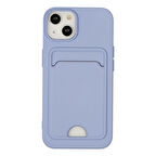 iPhone 14 Plus Kılıf Kart Hazneli Silikon Kapak RYC/Kelvin